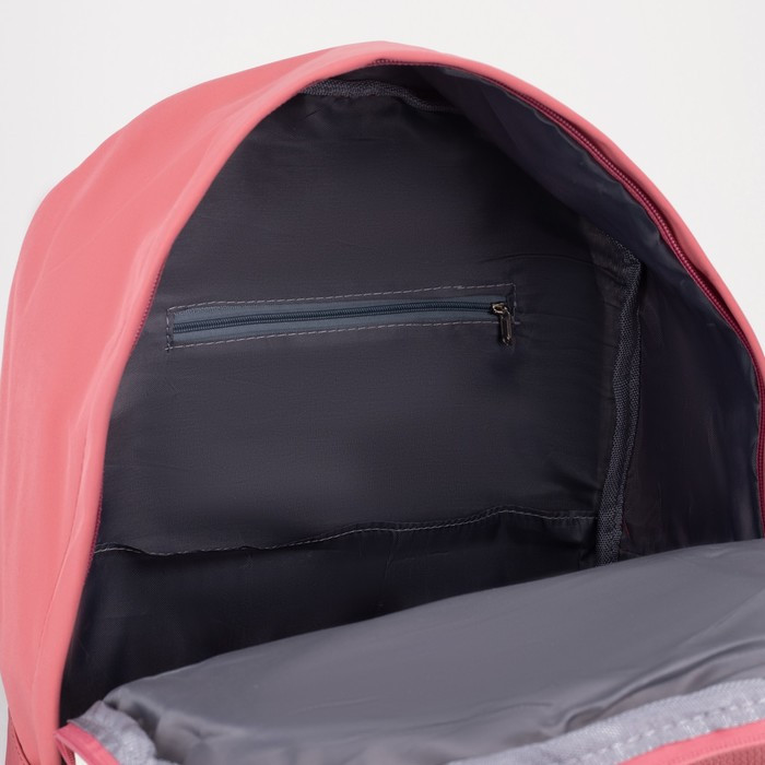 Рюкзак-сумка, отдел на молнии, наружный карман, цвет малиновый - фото 4 - id-p199430258