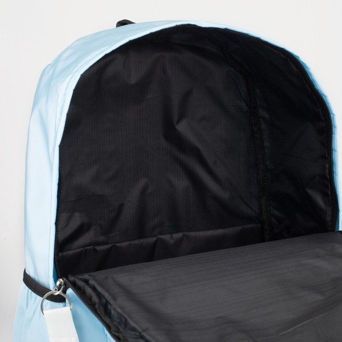 Рюкзак, отдел на молнии, наружный карман, кошелёк, цвет голубой - фото 5 - id-p199430269