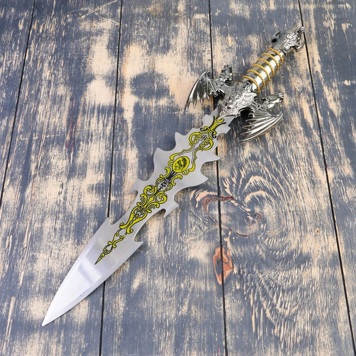 Сувенирный меч на планшете, цветное нанесение на лезвии, 52 см - фото 3 - id-p199416241