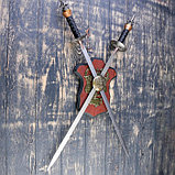 Сувенирное оружие на планшете «Рыцарский турнир», два меча на щите, 71см, фото 2
