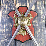 Сувенирное оружие на планшете «Рыцарский турнир», два меча на щите, 71см, фото 5
