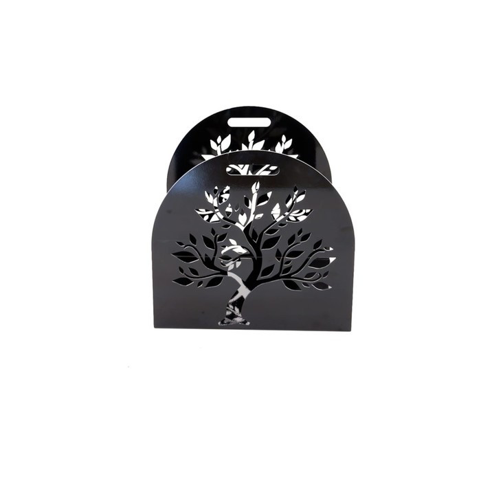 Дровница, декор «Дерево», 370 × 400 × 380 мм, цвет чёрный - фото 5 - id-p199438328