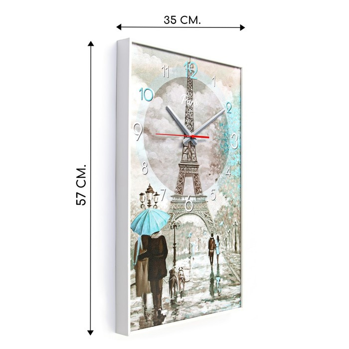 Часы-картина настенные, серия: Интерьер, "Париж", плавный ход, 57 х 35 х 4 см - фото 3 - id-p199418288