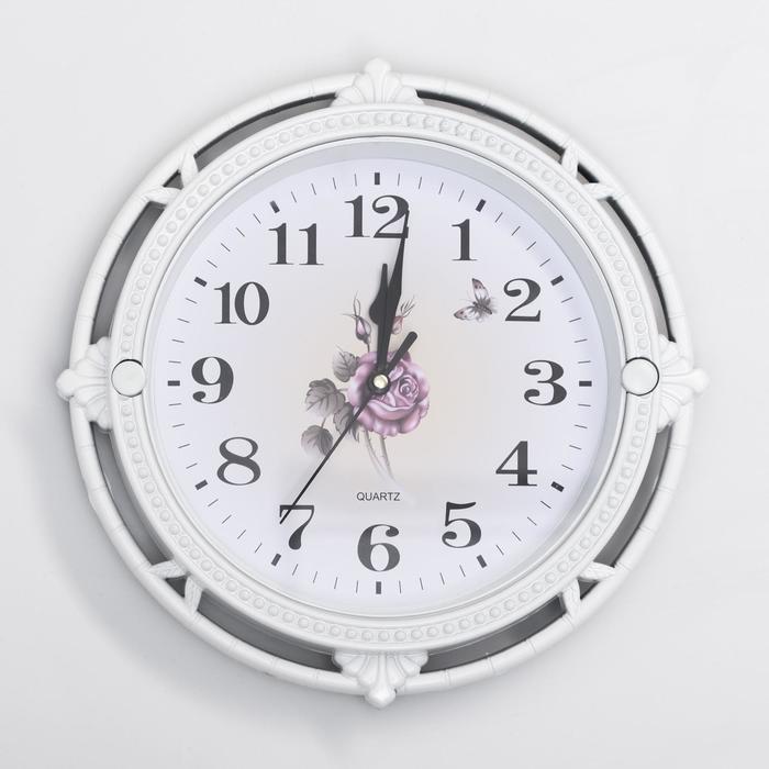 Часы настенные, серия: Интерьер, "Роза Фетида", дискретный ход, d-27 см, циферблат 20 см - фото 1 - id-p199417317