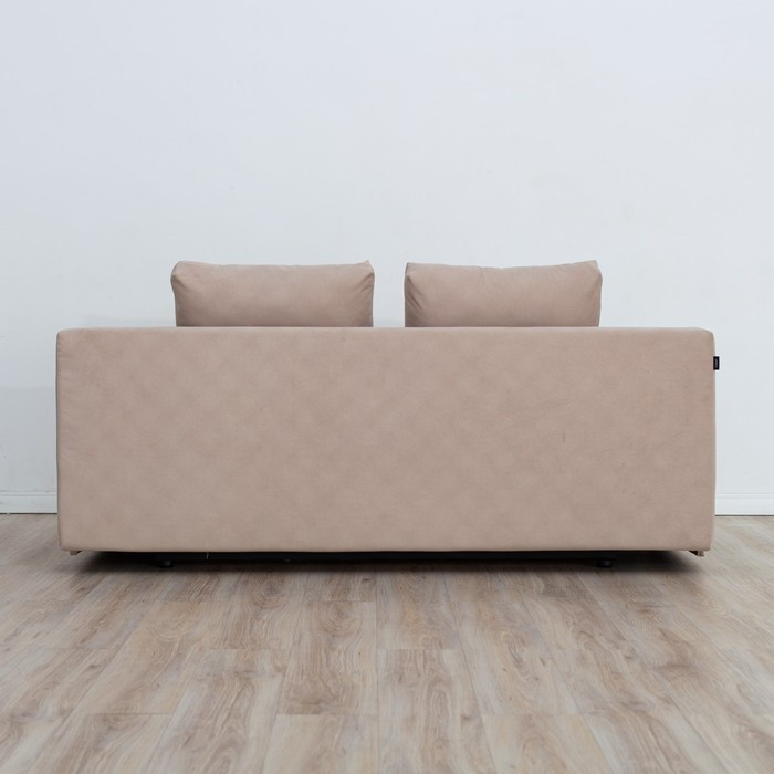 Прямой диван «Бёрн», механизм еврокнижка, велюр, цвет бежевый - фото 4 - id-p199432422
