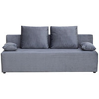 Прямой диван «Бёрн», механизм еврокнижка, велюр, цвет серый