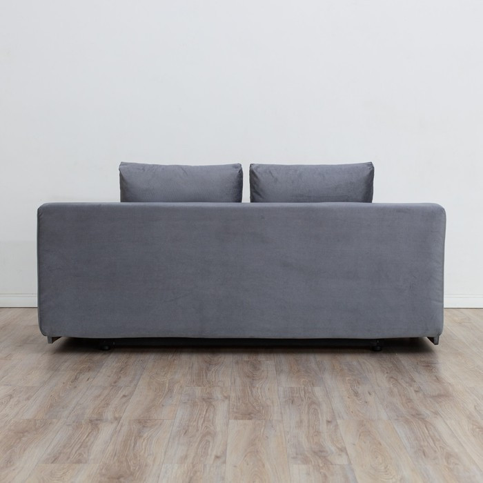 Прямой диван «Бёрн», механизм еврокнижка, велюр, цвет серый - фото 4 - id-p199432423