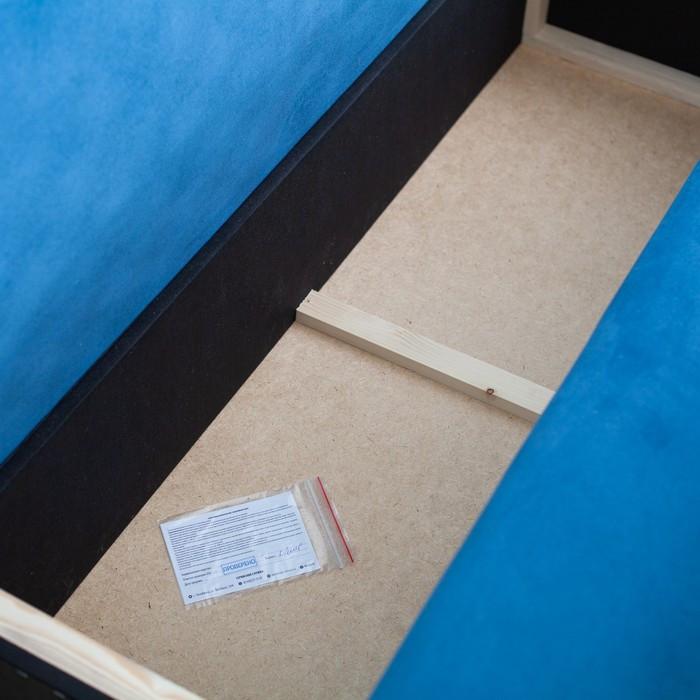 Прямой диван «Бёрн», механизм еврокнижка, велюр, цвет синий - фото 6 - id-p199432425