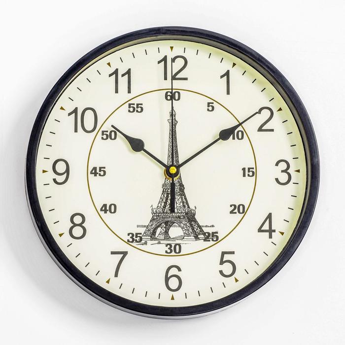Часы настенные, серия: Интерьер "Париж", d-25 см, ААА, 24 х 4 х 11 см, микс - фото 1 - id-p199417328