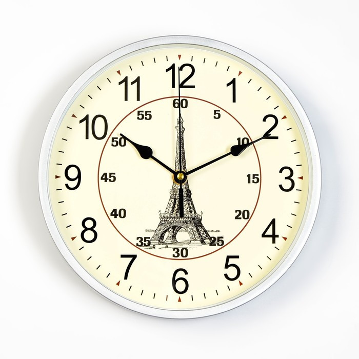 Часы настенные, серия: Интерьер "Париж", d-25 см, ААА, 24 х 4 х 11 см, микс - фото 4 - id-p199417328