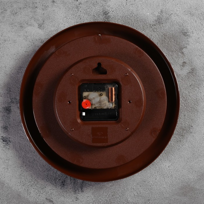 Часы настенные "Рубин. Паркет", коричневый обод, d=23 см - фото 3 - id-p199417365