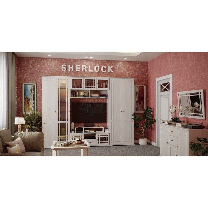 Шкаф для белья Sherlock 81, 400 × 400 × 2107 мм, правый, цвет ясень анкор светлый - фото 3 - id-p199433470