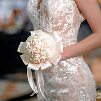 Букет-дублер для невесты "Совершенство", латексные цветы, айвори