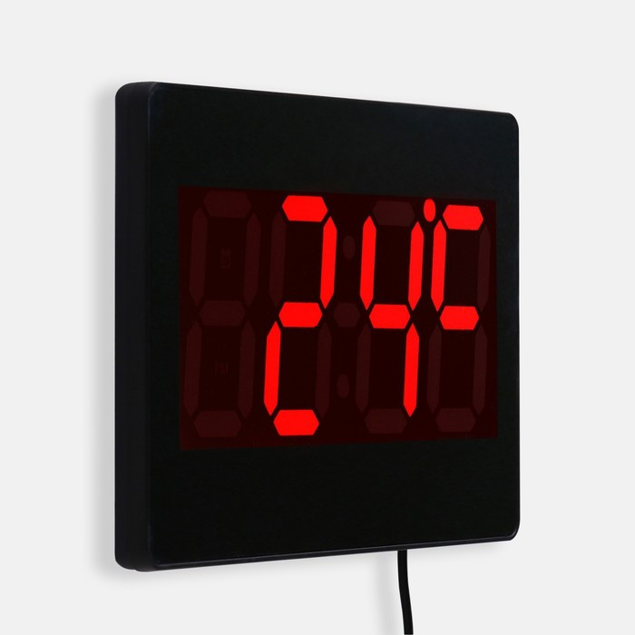 Часы электронные настенные, настольные "Соломон", будильник, 15.5 х 23.5 см, красные цифры - фото 3 - id-p199418433