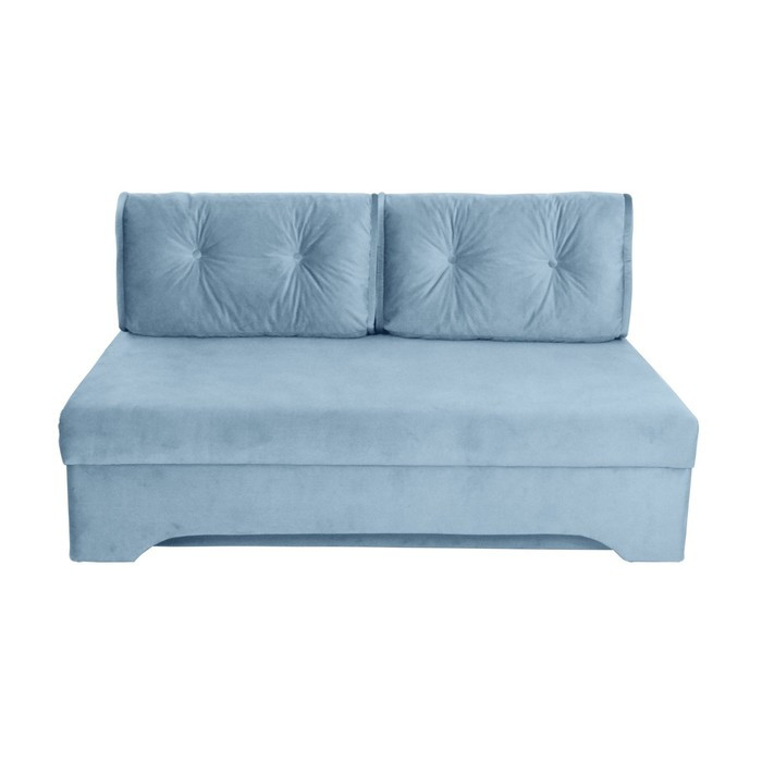 Прямой диван «Твист 3», механизм еврокнижка, велюр, цвет синий - фото 1 - id-p199432560