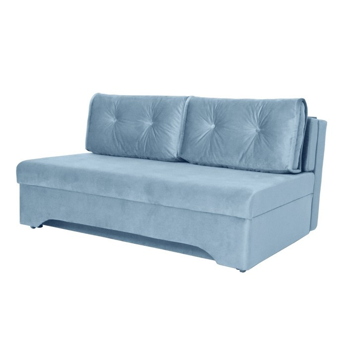 Прямой диван «Твист 3», механизм еврокнижка, велюр, цвет синий - фото 2 - id-p199432560