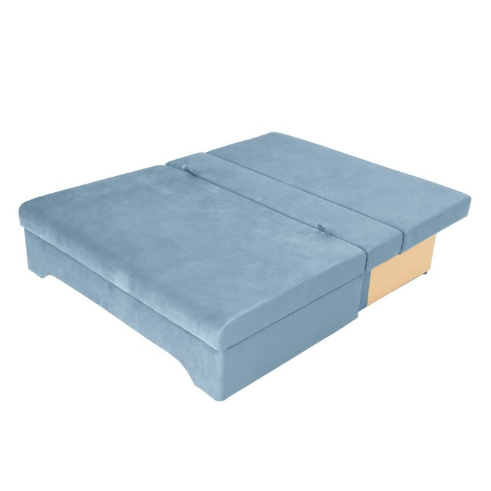 Прямой диван «Твист 3», механизм еврокнижка, велюр, цвет синий - фото 4 - id-p199432560