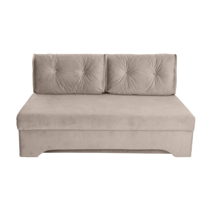 Прямой диван «Твист 3», механизм еврокнижка, велюр, цвет бежевый - фото 1 - id-p199432561