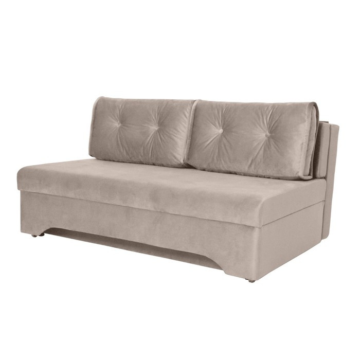 Прямой диван «Твист 3», механизм еврокнижка, велюр, цвет бежевый - фото 2 - id-p199432561