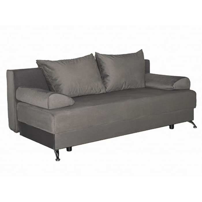 Прямой диван «Юность 11», механизм еврокнижка, пружинный блок, велюр, цвет графит - фото 2 - id-p199432565