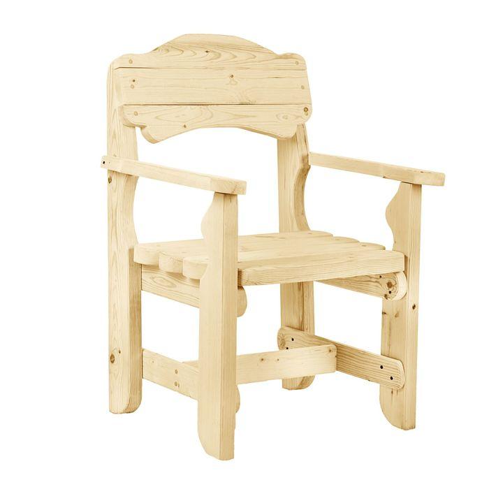 Кресло к набору "Разбойник" фигурный, натуральная сосна - фото 1 - id-p199440521