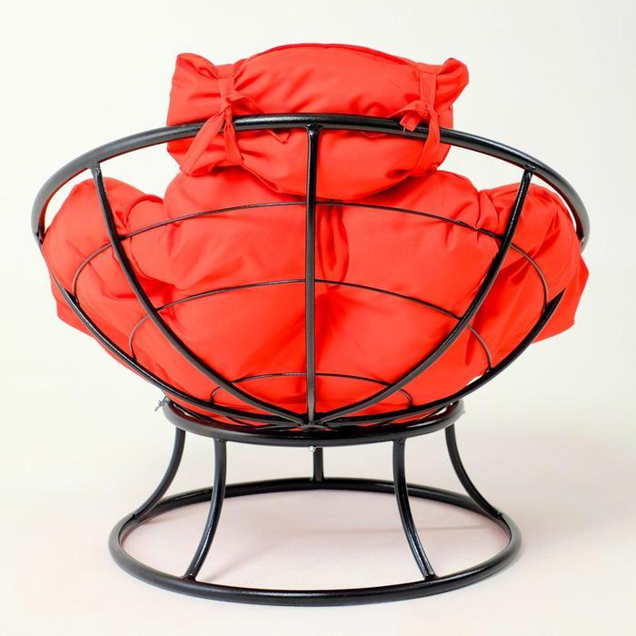 Кресло "Папасан" мини, с красной подушкой, 81х68х77см - фото 3 - id-p199440538