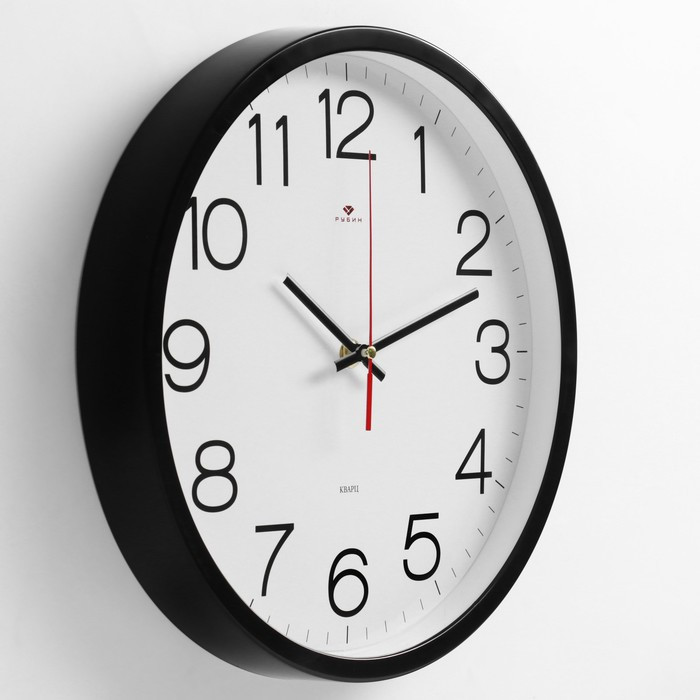 Часы настенные, серия: Классика, "Рубин", 30 см, черные - фото 2 - id-p199417550