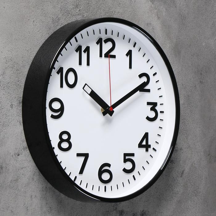Часы настенные, серия: Классика, d-30.5 см, объёмные цифры - фото 2 - id-p199417589