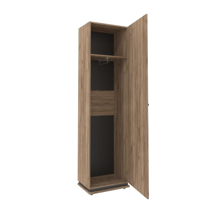 Шкаф для одежды и белья Nature 8, 560 × 416 × 2116 мм, цвет дуб табачный сraft / чёрный - фото 2 - id-p199433680