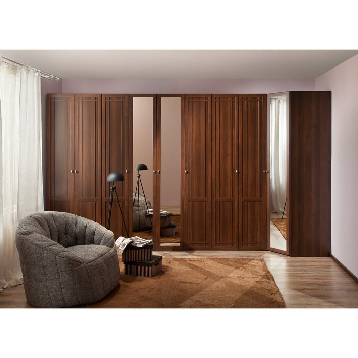 Шкаф для белья Sherlock 611, правый, 400 × 579 × 2300 мм, цвет орех шоколадный - фото 3 - id-p199433771