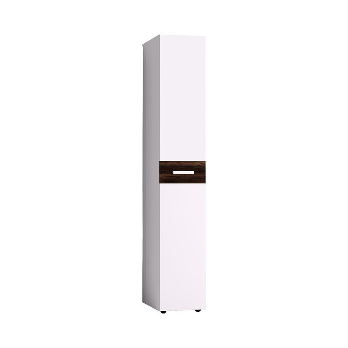 Шкаф для белья «Норвуд 55», 400 × 579 × 2300 мм, цвет белый / орех шоколадный - фото 1 - id-p199433774