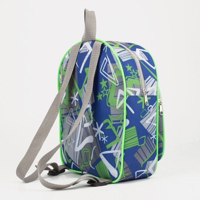 Рюкзак на молнии, наружный карман, цвет синий/зелёный - фото 2 - id-p199429800