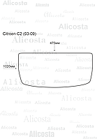 ЭВА автоковрик Citroen C2 (03-09) Багажник, Шестиугольник, Черный
