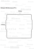 ЭВА автоковрик Citroen C5 Aircross (17-) Багажник, Шестиугольник, Черный