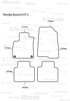 ЭВА автоковрики Honda Accord (17-) Салон, Шестиугольник, Черный