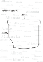 ЭВА автоковрик Honda CR-Z (10-16) Багажник, Шестиугольник, Серый