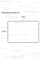 Ворсовый автоковрик Honda Element (02-11) Багажник, Premium, Черный