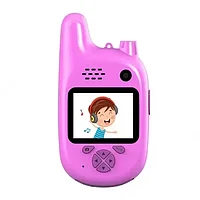 Детский фотоаппарат камера рация Walkie Talkie HD (Розовый)
