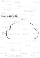 Ворсовый автоковрик Nissan 300ZX (89-00) Багажник, Premium, Черный