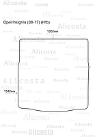ЭВА автоковрик Opel Insignia (08-17) (Htb) Багажник, Шестиугольник, Черный