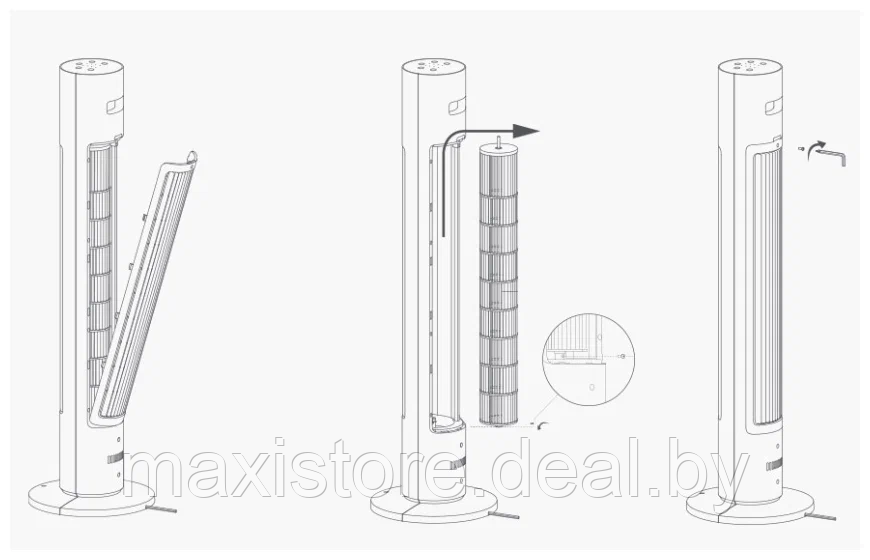 Умный колонный вентилятор Xiaomi Mijia DC Inverter Tower Fan (BPTS01DM) - фото 4 - id-p199445981