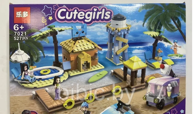 Детский конструктор Прибрежный парк развлечений 7021 для девочек аналог лего lego дом френдс friends подружки - фото 3 - id-p199449956
