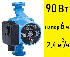 Насос циркуляционный GARDANA GR 25-60 180 для смесительного узла, фото 2