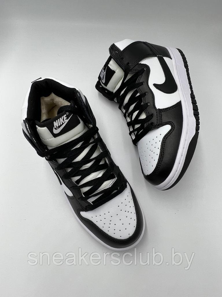 Кроссовки женские зимние Nike Air Jordan 1 / высокие кроссовки / повседневные - фото 5 - id-p198045028