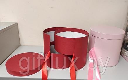Коробка подарочная круглая 2-я,20*20 см (Imitlin Pearl), фото 2