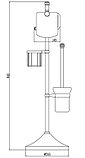 Стойка для туалета напольная черная с золотом SAVOL S-0Y580HB, фото 2