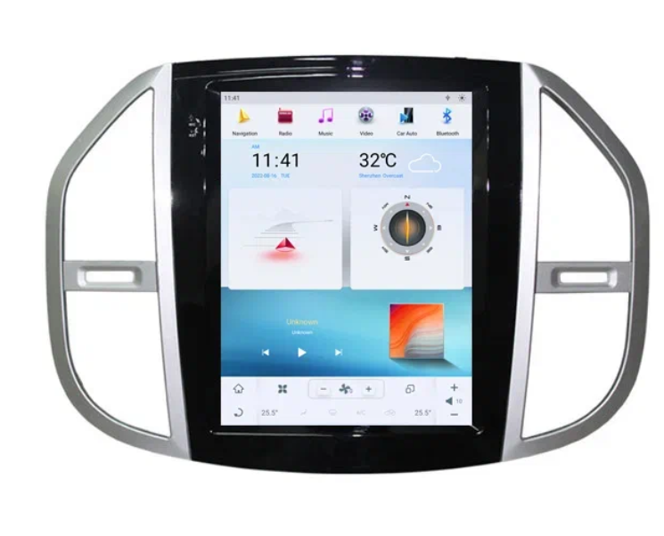 Штатная магнитола в стиле Тесла для Mercedes Vito W447 Android 11 8Gb Ram, 128Gb ROM 4G - фото 1 - id-p199476208