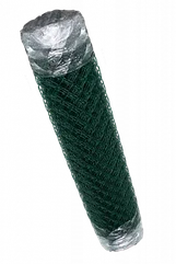 Сетка-рабица Белзабор в ПВХ D 2.4 1.5x10м (ячейка 55x55мм зеленый)