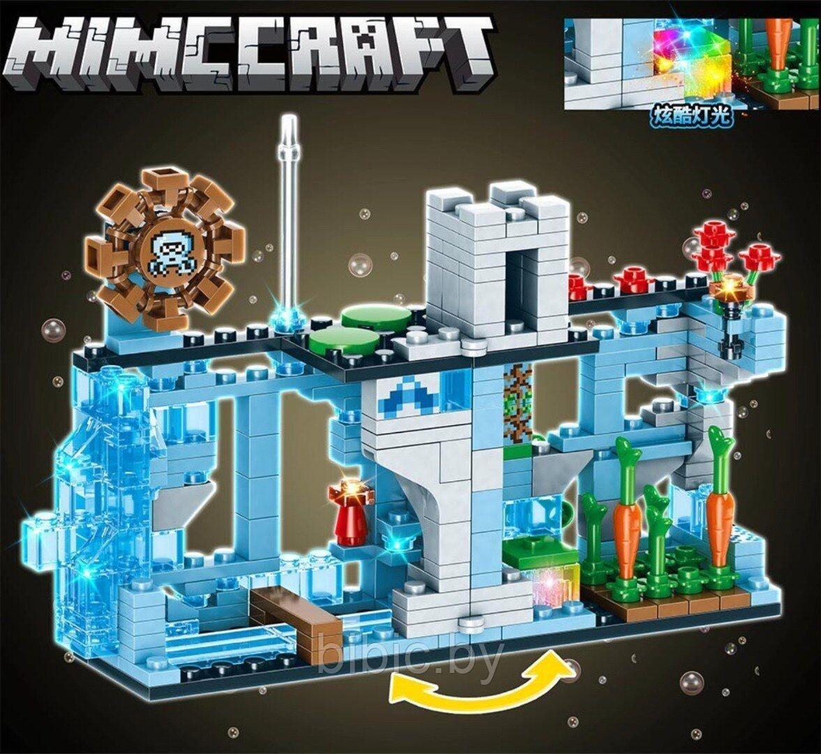 Детский конструктор светящийся Minecraft Битва с драконом Майнкрафт 636 серия my world аналог лего lego - фото 4 - id-p199519113
