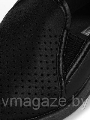 Туфли женские с перфорацией,натуральная кожа (цвет черный) - фото 3 - id-p199523979